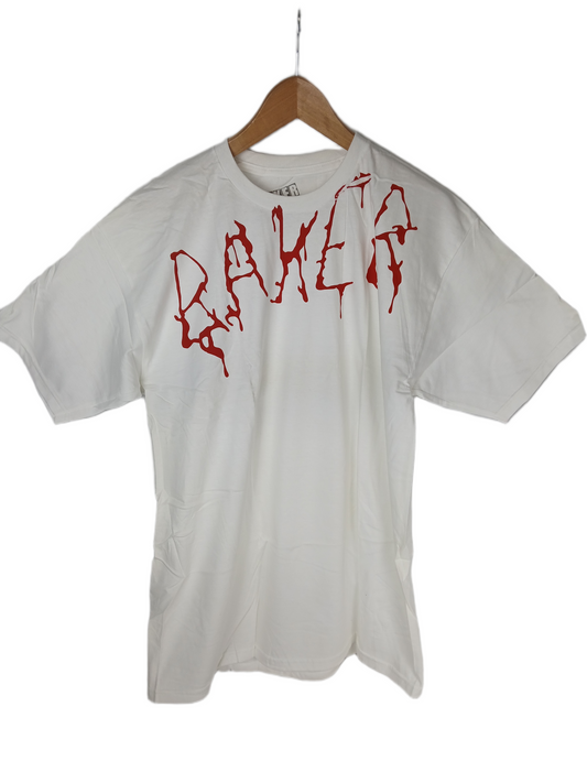 Baker Bloody Letters White Red Mens Size L S/s Vintage Shirt