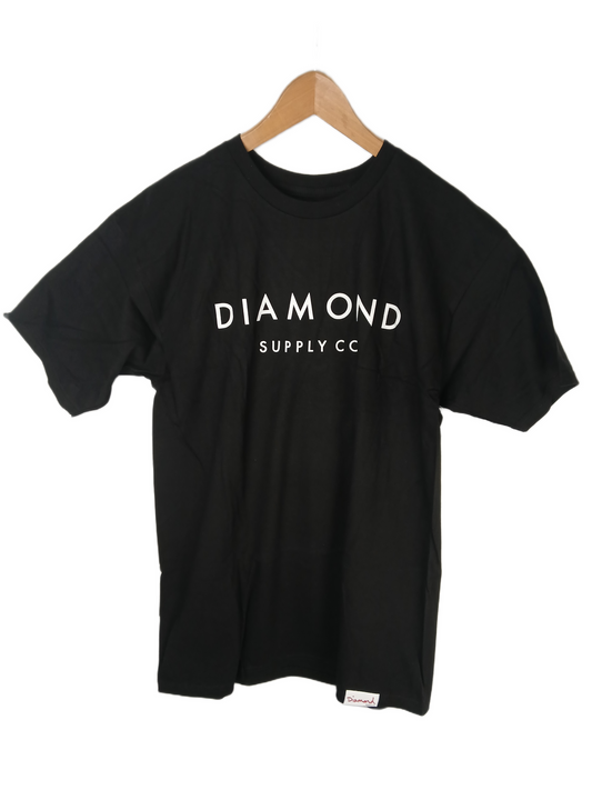 Diamond Stone Cut Black White Mens Size L S/s Vintage Shirt
