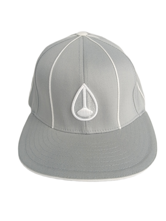 Nixon Nixon Logo Grey Silver Pinstripes Size L - XL Vintage Nixon Flexfit Hat