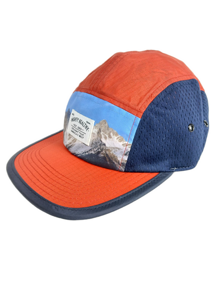 Mighty Healthy Everest Camp Red Multi One Size Fits All Vintage Strapback 5 Panel Hat