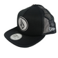 Volcom Volcom Stone Logo Black Silver Mesh One Size Fits All Vintage Snapback Trucker Hat