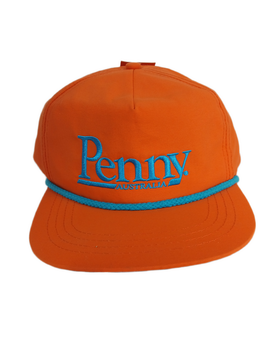 Penny Penny Australia Orange Turquoise One Size Fits All Vintage Snapback Hat