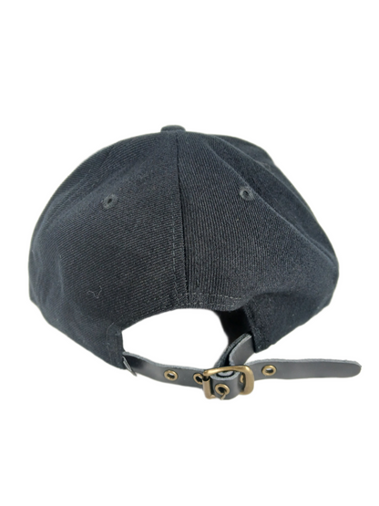 Diamond Premium Large Diamond Logo Black Black One Size Fits All Leather & Brass Strapback Hat