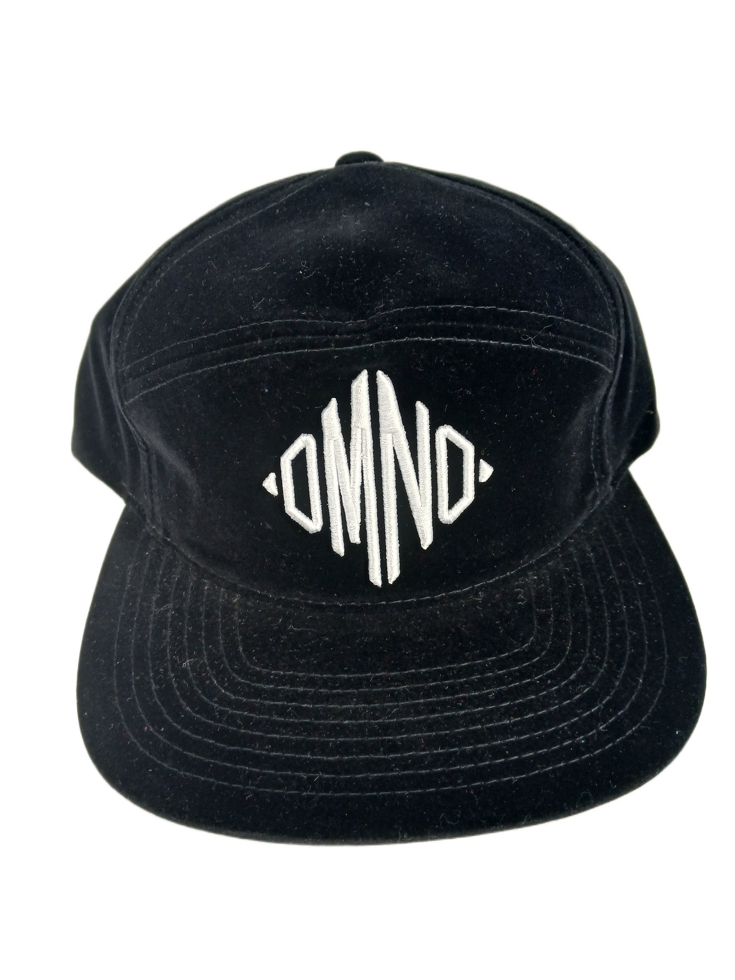 Diamond Monogram Black White One Size Fits All Vintage Snapback 5 Panel Hat