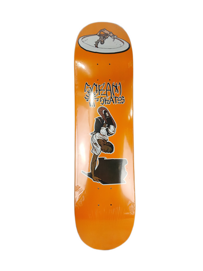 Scram Skates Keenan Witte Smithvert Graphic Orange Brown White Size 7.9" Vintage NOS Deck