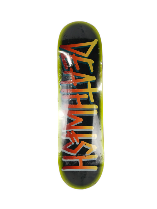 Deathwish Yellow Black Multi Fade Size 8.5" Vintage NOS Deck