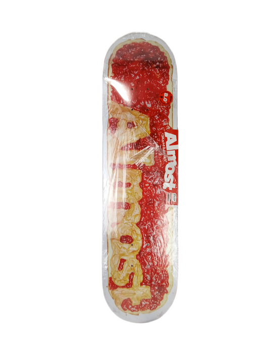 Almost Strawberry PB & J White Red Yellow Size 8.0" Vintage NOS Deck