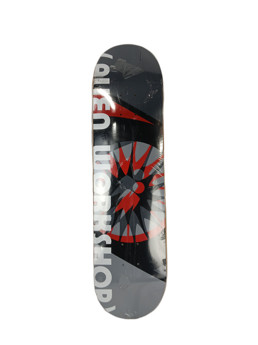 Alien Workshop Grey/Red/Black 8" Skateboard Deck 2010 Ripped Plastic