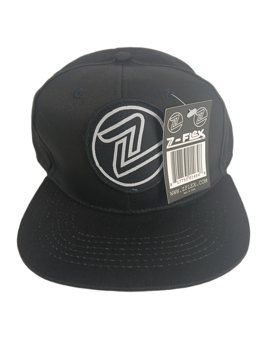Z-Flex Large Z Patch Logo White Black One Size Fits All Vintage Snapback Hat