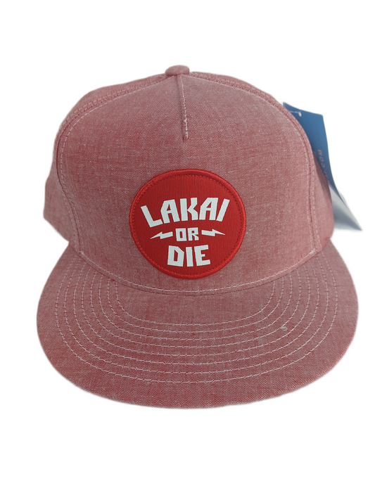 Lakai Lakai Or Die Red White Pink One Size Fits All Vintage Snapback Hat