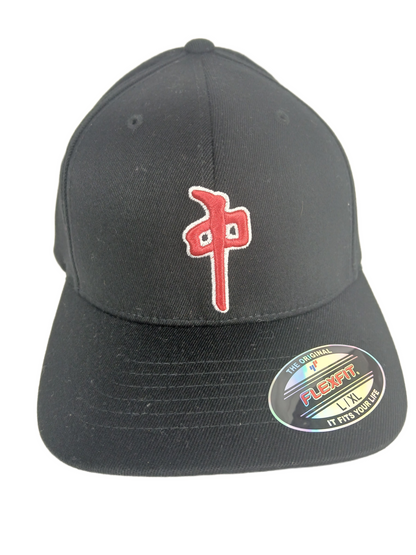 Red Dragon RDS Red White Cross Front & Back Print Size S - M Vintage Original Flexfit Hat