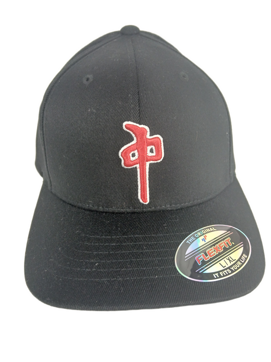 Red Dragon RDS Red White Cross Front & Back Print Size S - M Vintage Original Flexfit Hat