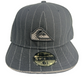 Quicksilver X New Era 59Fifty Quicksilver Perf Logo Black White Pinstriped All Over Size 6 3/4 53.9cm Vintage Fitted Hat