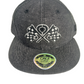 Circa C1rca Authentic Headwear Finish Line Flags Denim Grey Black White Size 7 3/8 Vintage Fitted Hat