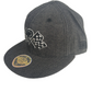 Circa C1rca Authentic Headwear Finish Line Flags Denim Grey Black White Size 7 3/8 Vintage Fitted Hat