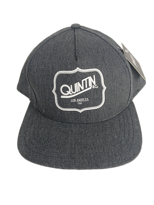 Quintin & Co Los Angeles Cali Heather Gray Denim One Size Fits All Vintage Snapback Hat