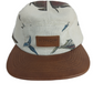 Rip N Dip American Made Goods Fish Cream Tan Brown One Size Fits All Vintage Strapback 5 Panel Hat With Leather Brim