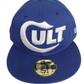 King Stampede X New Era CULT Silver Blue Size 7 1/8 56.8cm Vintage Fitted Hat