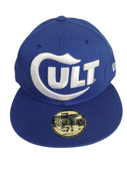 King Stampede X New Era CULT Silver Blue Size 7 1/8 56.8cm Vintage Fitted Hat