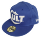 King Stampede X New Era CULT Silver Blue Size 7 1/8 56.8cm Vintage Fitted Hat