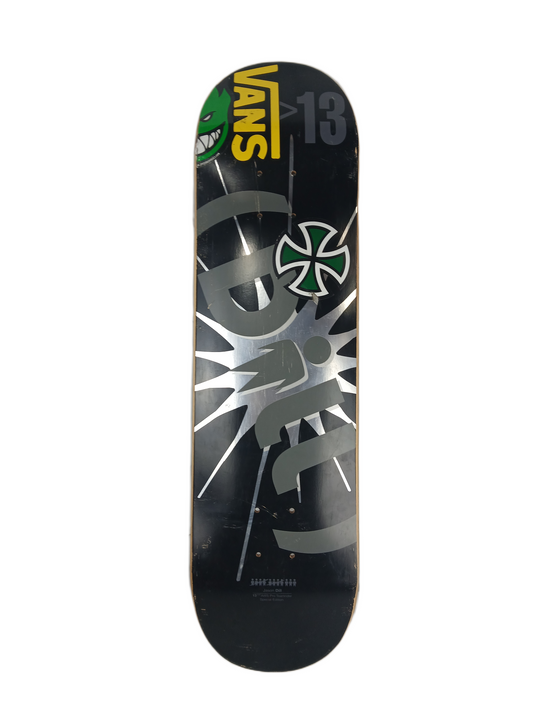 Alien Workshop Jason Dill 13th Year AWS Pro Teamrider Special Edition Black Holo Foil Alien Skated By Jason Dill Personal Rider Vintage NOS Deck With Custom Sticker Job By Jason Dill