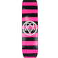 BAM Heartagram Stripes Pink Dipped Black White Size 7.5" Vintage NOS Deck
