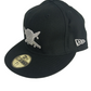 Fourstar X new Era 59Fifty Crailtap Skull & Crossboards Pirate Logo Black Silver Foil Size 7 3/4 61.5cm Vintage Fitted Hat