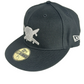 Fourstar X new Era 59Fifty Crailtap Skull & Crossboards Pirate Logo Black Silver Foil Size 7 1/4 57.7cm Vintage Fitted Hat