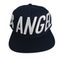 Stampd LA Los Angeles Navy Silver Large Print One Size Fits All Vintage Snapback Hat
