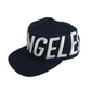 Stampd LA Los Angeles Navy Silver Large Print One Size Fits All Vintage Snapback Hat