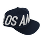 Stampd LA Los Angeles Navy Silver Large Print One Size Fits All Vintage Snapback Hat