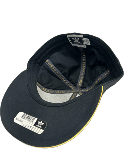 Adidas Hollywood Skyline Felt Black Gold All Over Print Size 7 3/8 Vintage Fitted Hat