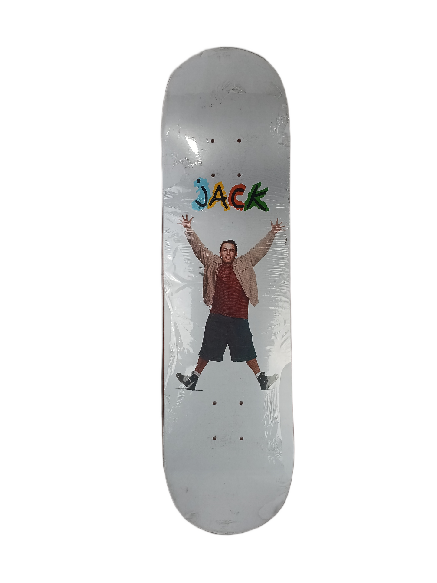 Skate Mental Jack Curtain Jack White Multi Size 8.125" Vintage NOS Deck