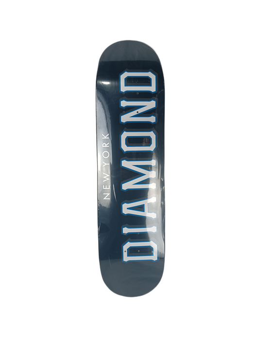 Diamond New York Home Team Deck Navy Blue White Grey Size 8.25" Vintage NOS Deck