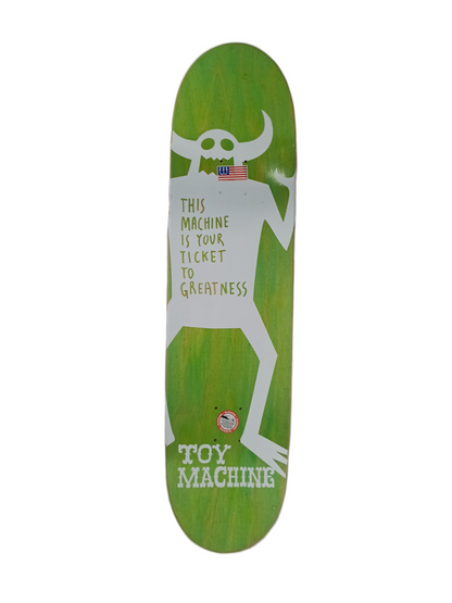 Toy Machine X Foundation American Flag Stars & Stripes Toy Machine Graphic Overlayed By Foundation Black White Text Print Size 8.375" Vintage NOS Deck