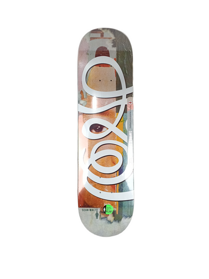 Girl Sean Malto Swirl Series Andy Jenkins 30 Years Raised Embossed Graphic White Multi Size 8.25" Vintage NOS Deck