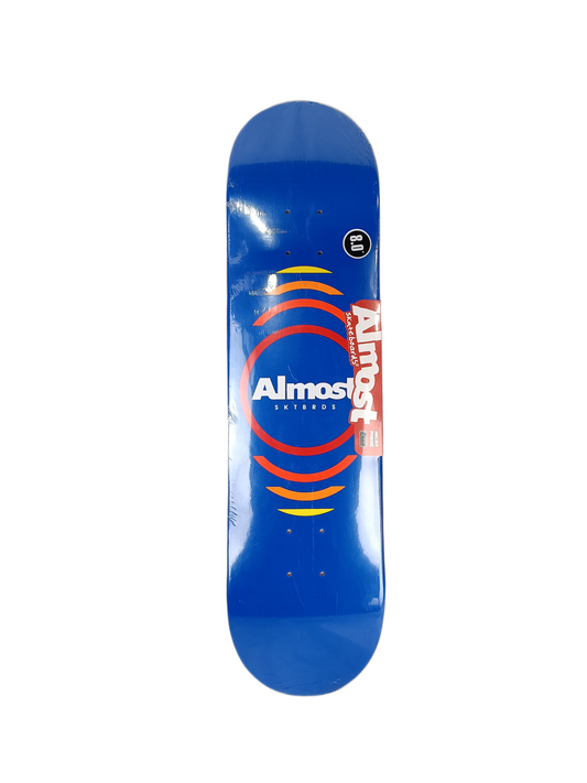 Almost Reflex Hybrid Blue Orange Yellow Size 8.0" Vintage NOS Deck