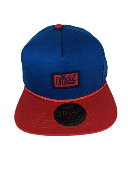 Official The Bust Red Blue One Size Fits All Vintage Strapback Hat