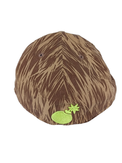 The Hundreds X New Era 59Fifty Thrashed Brown Tan Green Bomb Back Logo Size 7 3/858.7cm Vintage Fitted Hat