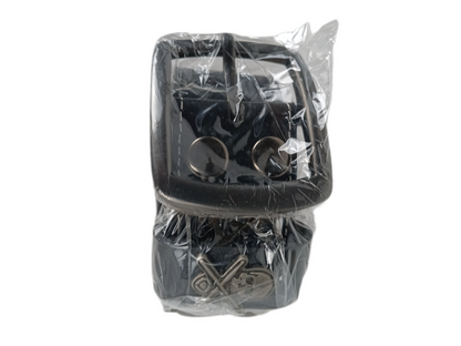 Circa C1rca Skull Black Black Silver Size L Vintage Genuine Leather Belt