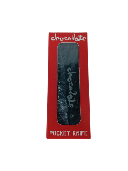 Chocolate Skateboards Black Grey Vintage Pocket Knife