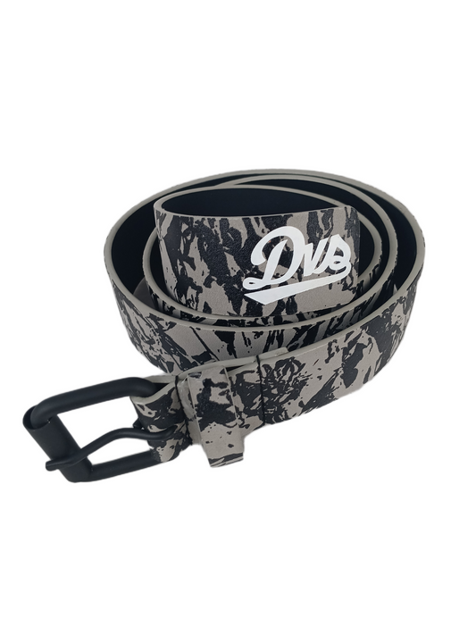 DVS Paint Splatter Black Grey One Size Fits All Vintage Faux Leather Belt