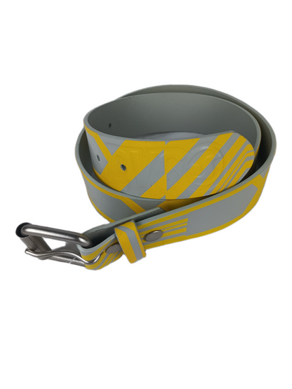 DVS Grey Yellow Stripes Vintage Leather Belt