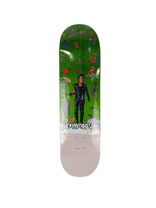 Fucking Awesome Elijah Berle Cut Outs Green Woodgrain Pink Multi Size 8.125" Vintage NOS Deck