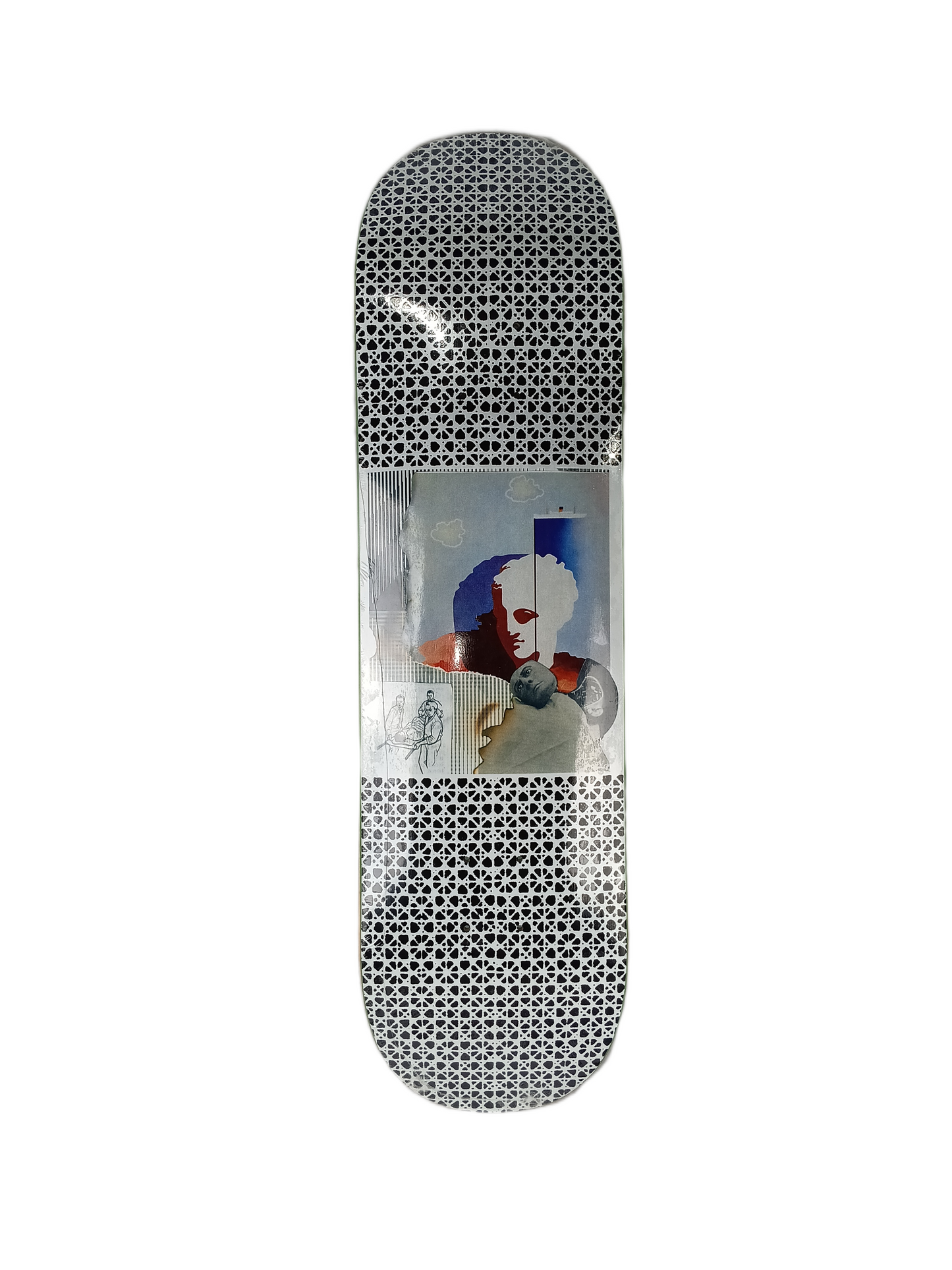 Fucking Awesome Kevin Terpening Nautical Rome White Black Multi Size 8.38" Vintage NOS Deck