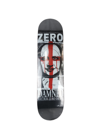 Zero John Rattray Damned Black White Red Size 8.000" Vintage NOS Deck