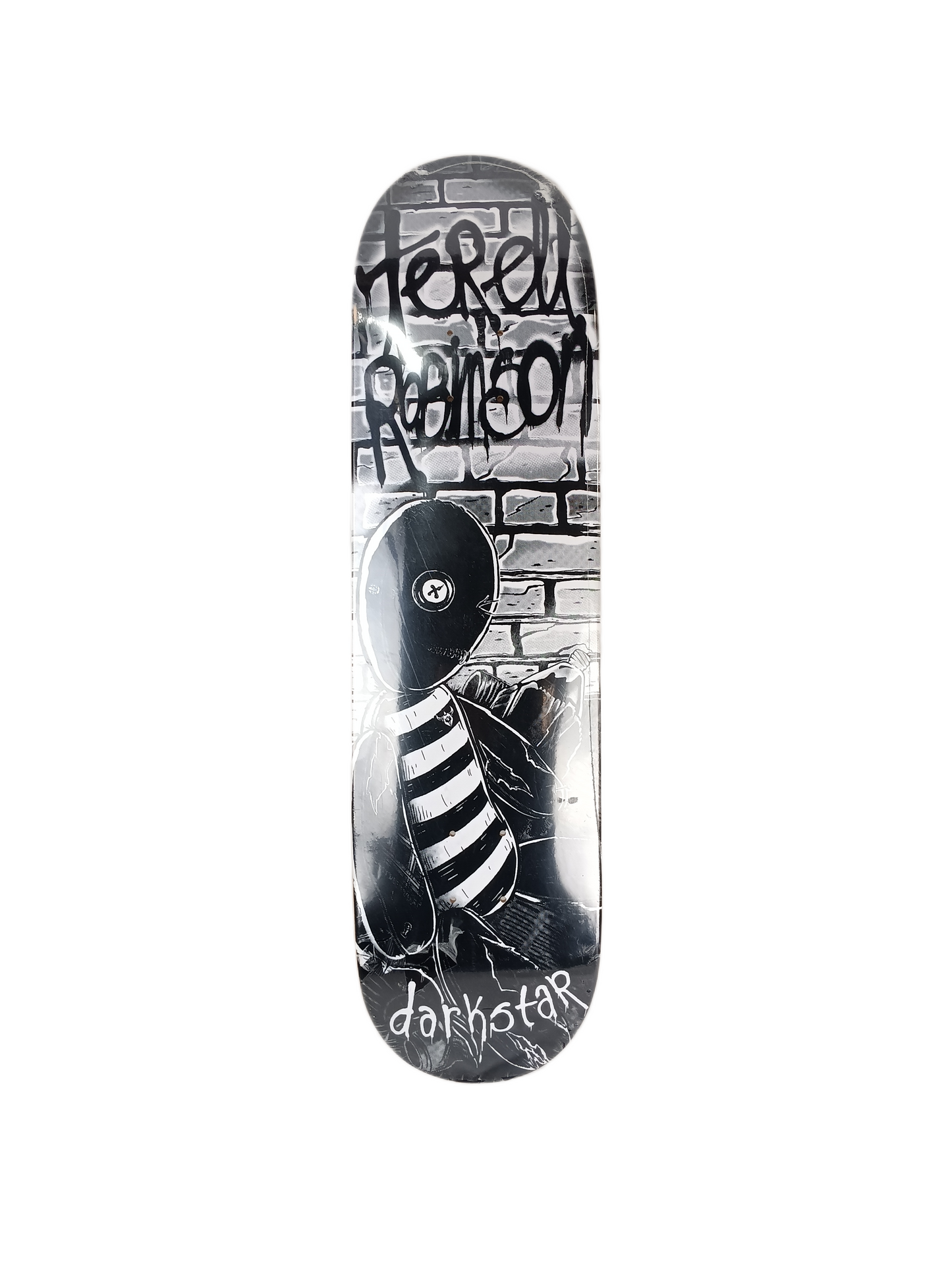 Darkstar Terrell Robinson Voodoo Doll Black White Size 8.3" Vintage NOS Deck