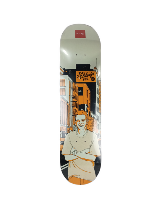 Chocolate Justin Eldridge City Series Eldridge & Co Cream Orange Red Size 7.75" Vintage NOS Deck 2007