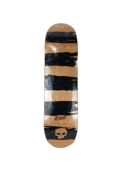 Zero Lines Brown Woodgrain Black Size 8.500" Vintage NOS Deck