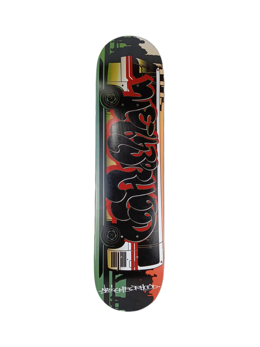 Neighborhood Chris Franzen Graff Black Red Multi Size 7.4" Vintage NOS Deck